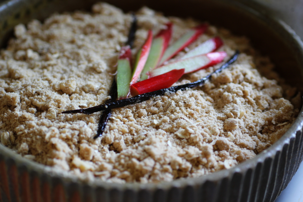 Yellow Raspberry, Strawberry, & Rhubarb Crumble - Driftless Appetite